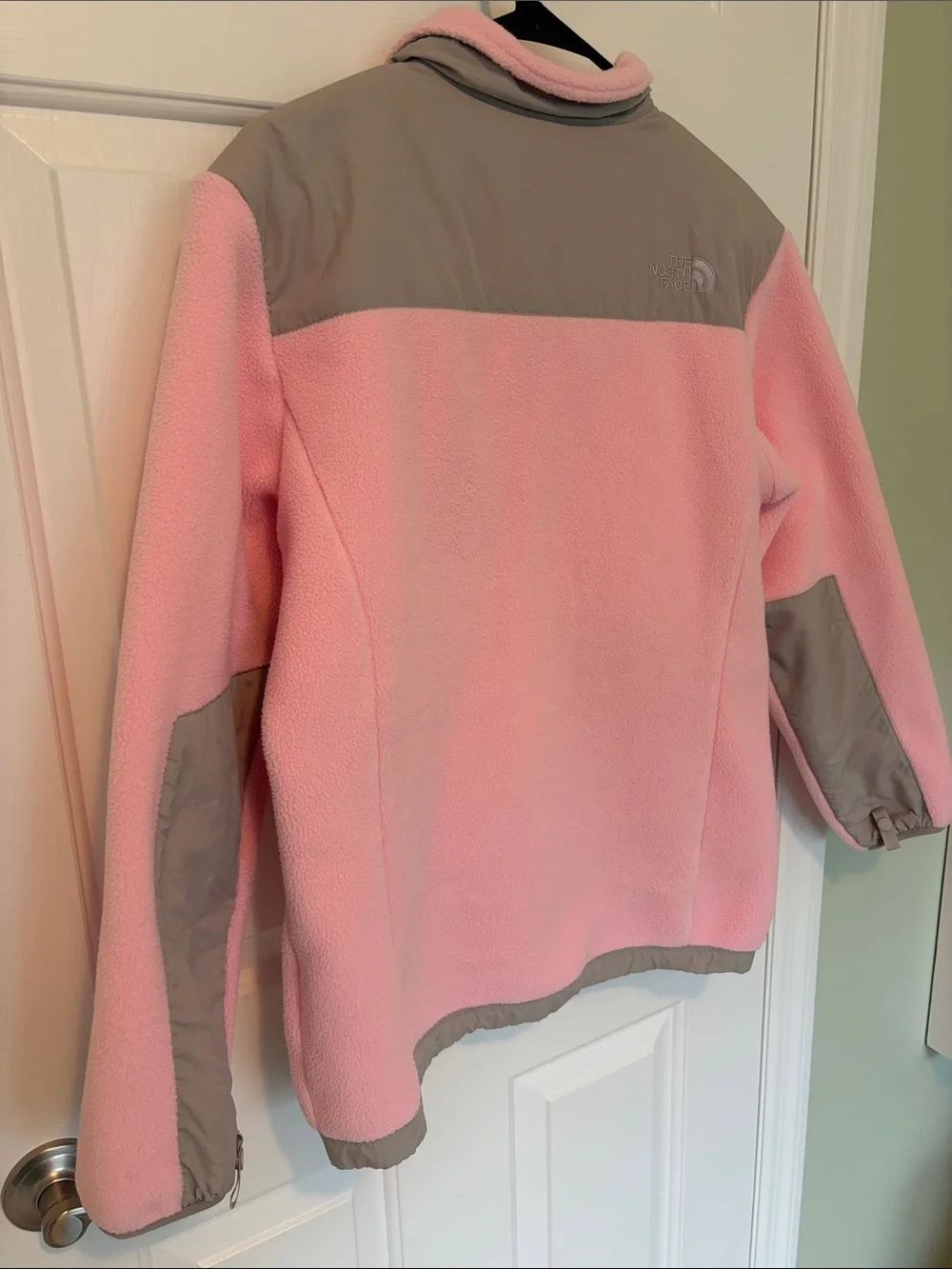 The North Face Pink and Gray Fleece Jacket Girls Size XL
